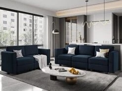 Belffin Sofa And Loveseat Set 2 Piece Furniture Sofa Set For Living Room Modular Sofa Couch Set With Storage Seats Grey 12 Belffin Sofa And Loveseat Set 2 Piece Furniture Sofa Set For Living Room Modular Sofa Couch Set With Storage Seats Grey -Best Furniture Store 51sdtA eZEL. AC