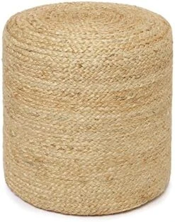 · REDEARTH · Cylindrical Pouf Foot Stool Ottoman -Jute Braided Accent Chair Footrest For The Living Room, Bedroom, Nursery, Patio, Lounge & Other Rooms In The Home (14.5”x14.5”x16”; Natural Ivory) -Best Furniture Store 51stXXYkUyL. AC
