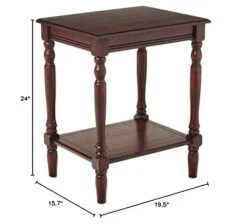 Decor Therapy Simplify End Table With Shelf, Espresso -Best Furniture Store 51t549kHzyL