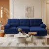 LEISLAND 79" Modern Sectional Sofa Couch For Living Room, Small Couches For Small Spaces, Chenille L Shaped Sofas With Solid Wood Frame, Detachable Cover, Attached Armrest, Easy To Install(Navy Blue)