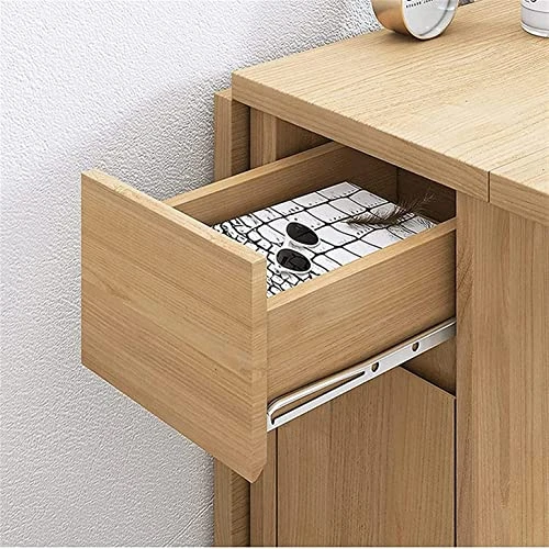 GENERIC Juan Folding Dining Table Set, Wooden Extendable Dining Table With 4 Chairs, Drop Leaf Table For Kitchen Dining Room Living Room Restaurant-1.4m 5 GENERIC Juan Folding Dining Table Set, Wooden Extendable Dining Table With 4 Chairs, Drop Leaf Table For Kitchen Dining Room Living Room Restaurant-1.4m - Image 5