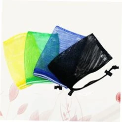 CLISPEED 4 Pcs Mesh Laundry Bags Mesh Travel Organizer Bags Net Bags Mesh Stuff Sack Mesh Drawstring Storage Bag Nylon Drawstring Sack Ball Bag Mesh Bag Accessories Drawstring Storage Bag -Best Furniture Store 51u9qu281VL