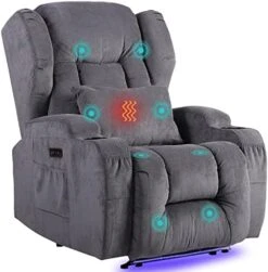 SAMERY Electric Power Recline Chair Loveseat RV Sofa With Console + Single Massage Recliner Chairs, Double Recliner 2-Seater RV Couch Home Theater Seating With USB Charging/Lighting/Cup Holders 20 SAMERY Electric Power Recline Chair Loveseat RV Sofa With Console + Single Massage Recliner Chairs, Double Recliner 2-Seater RV Couch Home Theater Seating With USB Charging/Lighting/Cup Holders -Best Furniture Store 51uaKkundSL. AC