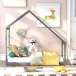 Winwee Wooden House Bed With Roof For Kids, Teens, Girls, Boys, Bedroom Furniture Children House Bed Frame, Can Be Decorated For Toddlers, Teens, Girls, Boys (White, Full) 15 Winwee Wooden House Bed With Roof For Kids, Teens, Girls, Boys, Bedroom Furniture Children House Bed Frame, Can Be Decorated For Toddlers, Teens, Girls, Boys (White, Full) -Best Furniture Store 51ulLuncsFL. AC