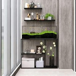 HDANI Console Table, Narrow Entryway Table, 3 Tier Metal Hallway Table, 9.8''Dx31.5''Wx29.7''H(Black) -Best Furniture Store 51uo9zH9GcL