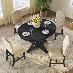 GLANZEND Multipurpose Set With 3 Upholstered Stools, Easy To Assemble, Table Weight Capacity 350 LBS, For Living, Guest Room, Home Bar, Kitchen, Gray -Best Furniture Store 51up7YxHouL. AC