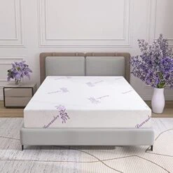  8 Inch Twin Memory Foam Mattress,Cooling Lavender  Mattress In A Box,Medium-Firm Mattress Made In USA,Pressure Relief & Temperature Regulation,Fiberglass-Free,CertiPUR-US Certified -Best Furniture Store 51v6oKnJ2QL. AC 1