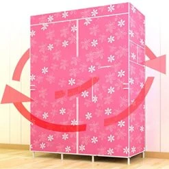 HMGGDD Reinforcement Large Wardrobe Cloth Wardrobe Fabric Closet Folding Clothing Storage Cabinet Dustproof Wardrobe (Color : E) -Best Furniture Store 51vVJMkWbbL