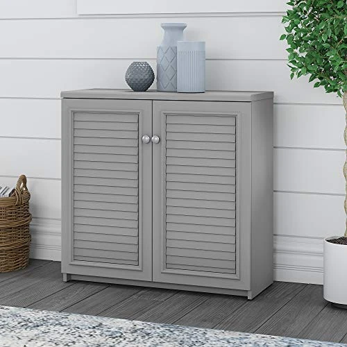 Bush Furniture Fairview 2 Door Low Storage Cabinet, Cape Cod Gray 2 Bush Furniture Fairview 2 Door Low Storage Cabinet, Cape Cod Gray - Image 2