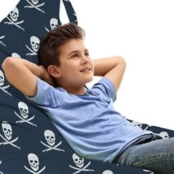 Ambesonne Pirates Lounger Chair Bag, Jolly Roger Pattern In Classic Nautical Colors Dangerous Halloween Character, High Capacity Storage With Handle Container, Lounger Size, Dark Blue White 21 Ambesonne Pirates Lounger Chair Bag, Jolly Roger Pattern In Classic Nautical Colors Dangerous Halloween Character, High Capacity Storage With Handle Container, Lounger Size, Dark Blue White -Best Furniture Store 51vrfb0s9ZL. AC