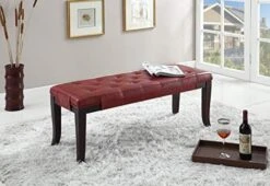 Roundhill Furniture Linon Fabric Tufted Bench, Brown -Best Furniture Store 51vvLKwTmFL. AC