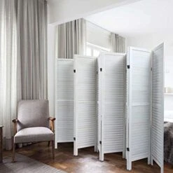 JAXSUNNY 8 Panel Sycamore Wide Wood Freestanding Room Divider Louver Louver Folding Privacy Screen Wall Room Dividers, Foldable Privacy Partial Partition For Home Bedroom,Aged White 14 JAXSUNNY 8 Panel Sycamore Wide Wood Freestanding Room Divider Louver Louver Folding Privacy Screen Wall Room Dividers, Foldable Privacy Partial Partition For Home Bedroom,Aged White -Best Furniture Store 51wTH7mTl5L. AC
