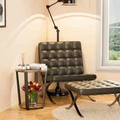 EKNITEY Wood Round End Table - 19.7" Dia. Side Table With Storage Small Table With Sturdy Metal Frame For Living Room Bedroom Couch Snack And Sofa 2-Tier 8 EKNITEY Wood Round End Table - 19.7" Dia. Side Table With Storage Small Table With Sturdy Metal Frame For Living Room Bedroom Couch Snack And Sofa 2-Tier -Best Furniture Store 51waDydDSRL