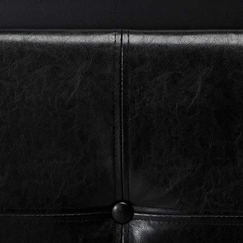 Cherie Faux Leather Classic Platform Bed Frame With Steel Support Slats, Queen 3 Cherie Faux Leather Classic Platform Bed Frame With Steel Support Slats, Queen - Image 3