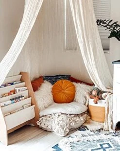 KidKraft Wood And Canvas Sling Bookshelf Furniture For Kids – Natural, Gift For Ages 3+ 6 KidKraft Wood And Canvas Sling Bookshelf Furniture For Kids – Natural, Gift For Ages 3+ -Best Furniture Store 51xBYDOPYJL