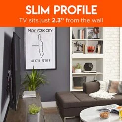 ECHOGEAR Wall Mount TV Bracket For TVs Up To 90" - Low Profile Design Tilts To Eliminate Glare - Includes Drilling Template & Can Be Leveled After Install - UL Listed For Safety -Best Furniture Store 51xFQCnVaFL