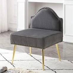 Homtique Velvet Loveseat & Accent Chair 3 Piece Set, Modern Upholstered Living Room Furniture Set, Armless Loveseat Settee With Gold Metal Legs, For Small Space, Bedroom, Apartment, Orange 23 Homtique Velvet Loveseat & Accent Chair 3 Piece Set, Modern Upholstered Living Room Furniture Set, Armless Loveseat Settee With Gold Metal Legs, For Small Space, Bedroom, Apartment, Orange -Best Furniture Store 51xOtLWQKvL. AC