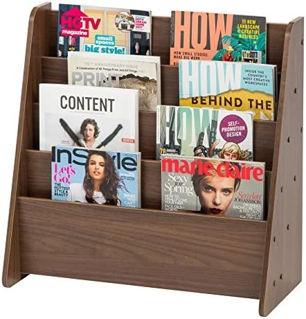 IRIS USA Wide Wooden Magazine Rack, 4-Pocket Periodical Book Sketchbook Stand With Deep Compartments For Living Room Bathroom Kids Room Classroom Office, Light Brown 4 IRIS USA Wide Wooden Magazine Rack, 4-Pocket Periodical Book Sketchbook Stand With Deep Compartments For Living Room Bathroom Kids Room Classroom Office, Light Brown - Image 4