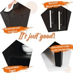 LOKO Buffet Cabinet With Storage, Freestanding Kitchen Cabinet With Adjustable Shelf, Storage Sideboard Console Table, 45 X 20 X 36 Inches (Brown) 10 LOKO Buffet Cabinet With Storage, Freestanding Kitchen Cabinet With Adjustable Shelf, Storage Sideboard Console Table, 45 X 20 X 36 Inches (Brown) -Best Furniture Store 51xxKZRPGLL