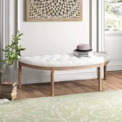 AWQM Tufted Ottoman Bench,Velvet Upholstered Seat,Footrest Chair,Rectangle Vanity Stool With Golden Metal Frame,Perfect For Dressing Room,Living Room,Entryway Or Bedroom,Beige… -Best Furniture Store 51y7hUqfnDL. AC