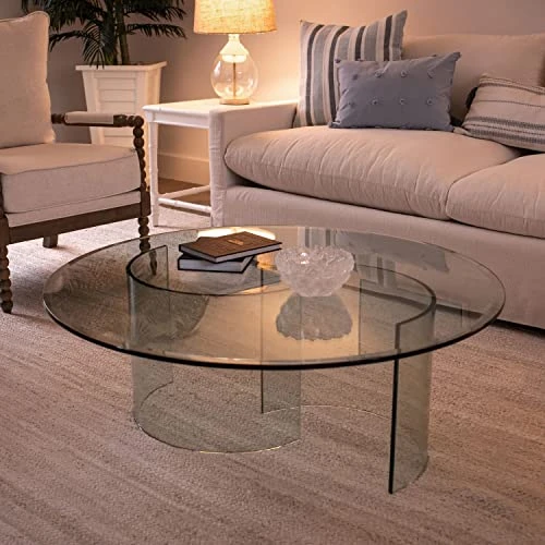 30" Round Tempered Glass Table Top 1/2" Thick Ogee Edge 2 30" Round Tempered Glass Table Top 1/2" Thick Ogee Edge - Image 2