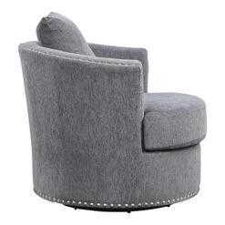 Lexicon Winona Swivel Chair, Gray -Best Furniture Store 51yn8ES6JmL
