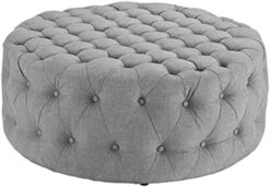 Modway Amour Fabric Upholstered Button-Tufted Round Ottoman In Azure -Best Furniture Store 51ysWltfTwL. AC