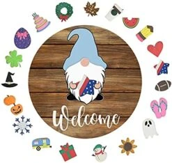 MatureGirl Pieces Hanger Door With Sign For Seasonal Front Interchangeable Holiday Welcome Decoration & Hangs Large Stained Glass Window Hangings (As Shows, One Size) -Best Furniture Store 51z0bPFYThS. AC