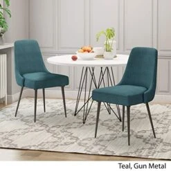 Christopher Knight Home Dawn Modern Fabric Dining Chairs (Set Of 2), Teal 7 Christopher Knight Home Dawn Modern Fabric Dining Chairs (Set Of 2), Teal -Best Furniture Store 51z8WRSTj1L