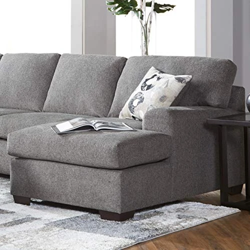 Roundhill Furniture Manisa Sectional, Camelot Blackstone 2 Roundhill Furniture Manisa Sectional, Camelot Blackstone - Image 2