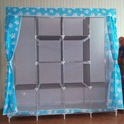 HMGGDD Reinforcement Large Wardrobe Cloth Wardrobe Fabric Closet Folding Clothing Storage Cabinet Dustproof Wardrobe (Color : E) -Best Furniture Store 51zZZNbNl9L