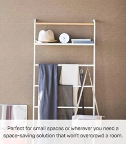 YAMAZAKI Home Tower Leaning Ladder With Shelf White 9 YAMAZAKI Home Tower Leaning Ladder With Shelf White -Best Furniture Store 51zlo7q0LwL