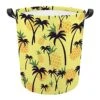 HoaMoya Collapsible Pineapple And Palm Tree Laundry Hamper Summer Fruit Nursery Hamper Large Waterproof Clothes Toy Storage Basket Bin For Kids Boys Girls Bedroom Bathroom