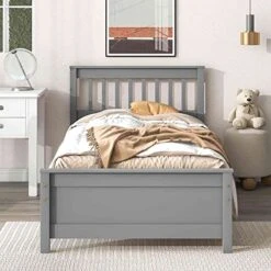 Cotoala Twin Wood Bed Frame With Nightstand, Headboard And Footboard, For Kids, Bedroom Furniture, Home, No Spring Box Required & Easy Assembly -Best Furniture Store 51zx1JyFNwL