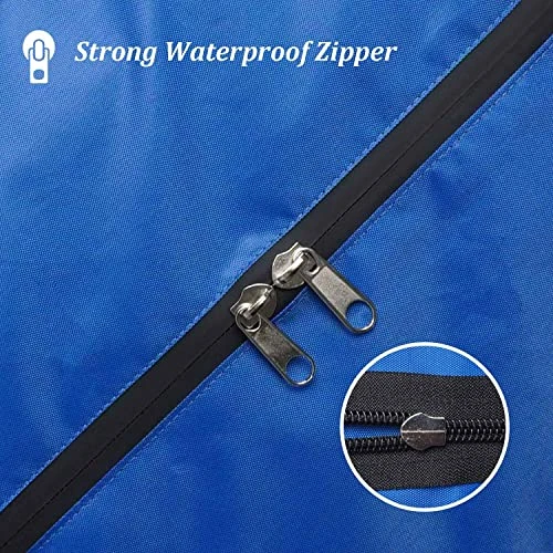 Queen Mattress Bag For Storage Moving Protector, Waterproof Reusable Mattress Cover With Heavy Duty 8 Handles Water Resistant Zipper Closure And 2 Adjustable Straps, Bright Blue 5 Queen Mattress Bag For Storage Moving Protector, Waterproof Reusable Mattress Cover With Heavy Duty 8 Handles Water Resistant Zipper Closure And 2 Adjustable Straps, Bright Blue - Image 5