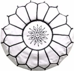 KRAFTIZAN Moroccan Leather Pouf Ottoman Foot Rest – Handmade Ottoman Leather Pouf – Genuine Leather Boho Round Ottoman Pouf Crafted By Moroccan Artisans – 21 X 13 Inch (Tan Brown, Unstuffed) -Best Furniture Store 61IuAb5xuBL. AC