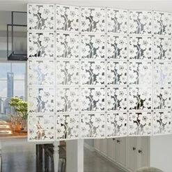 YIZUNNU 12Pcs/Set Room Hanging Screen Divider Panels Home Panel Screen DIY Home Decor 11.4inch White -Best Furniture Store 61Jzs1YLQ7L. AC