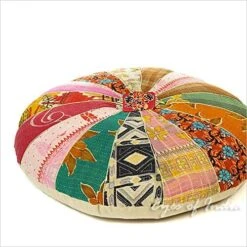 Eyes Of India - 16 X 10 Small Colorful Vintage Kantha Round Pouf Pouffe Ottoman Cover Floor Seating Boho Chic Bohemian Accent Indian Handmade Cover ONLY 7 Eyes Of India - 16 X 10 Small Colorful Vintage Kantha Round Pouf Pouffe Ottoman Cover Floor Seating Boho Chic Bohemian Accent Indian Handmade Cover ONLY -Best Furniture Store 61MZLZyD9xL. AC 1