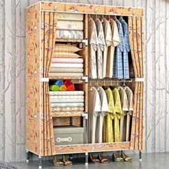 N/A Fashion Oxford Cloth Cabinet 4-Layer Simple Combination Wardrobe Dormitory Bedroom Convenient Storage Cabinet Home Furniture -Best Furniture Store 61Q6QrVk2uL