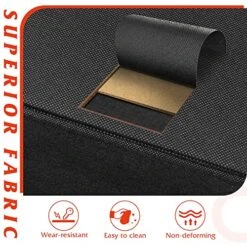 Dresser With 3 Drawers, Fabric Nightstand, Organizer Unit, Storage Dresser For Bedroom, Hallway, Entryway, Closets, Sturdy Steel Frame, Wood Top, Easy Pull Handle, Charcoal Black -Best Furniture Store 61UrhFZ7qBL