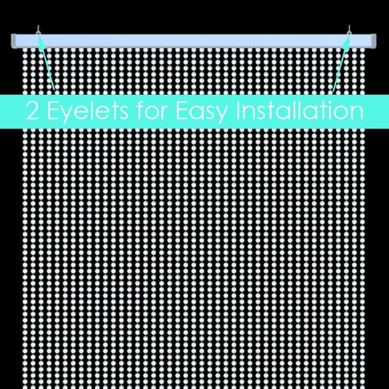 Crystal Beaded Curtains For Doorways, Room Divider, 6’ X 3’, 1 PC, Clear Beads, Privacy Screen, Curtain At Door, Kids, Bedroom, Closet, Diamond Cut, Separator, Hanging Bohemian Partition | Houseables 3 Crystal Beaded Curtains For Doorways, Room Divider, 6’ X 3’, 1 PC, Clear Beads, Privacy Screen, Curtain At Door, Kids, Bedroom, Closet, Diamond Cut, Separator, Hanging Bohemian Partition | Houseables - Image 3