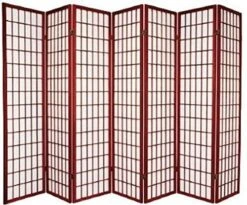 7 Panel Room Divider - Cherry