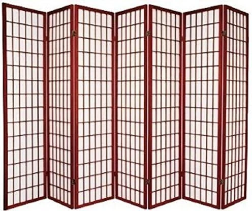 7 Panel Room Divider - Cherry 3 7 Panel Room Divider - Cherry - Image 3