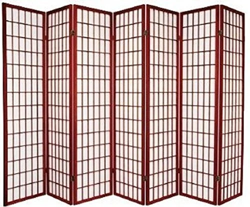 7 Panel Room Divider - Cherry 1 7 Panel Room Divider - Cherry
