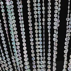 Crystal Beaded Curtains For Doorways, Room Divider, 6’ X 3’, 1 PC, Clear Beads, Privacy Screen, Curtain At Door, Kids, Bedroom, Closet, Diamond Cut, Separator, Hanging Bohemian Partition | Houseables