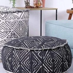Mandala Life ART Bohemian Pouf Cube Cover- 20 Inches –Luxury, Artisan Room Decor Pouffe - Boho Chic Seating Area Ottoman -Best Furniture Store 61aVtH596L. AC