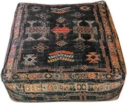 Mandala Life ART Bohemian Pouf Cube Cover- 20 Inches –Luxury, Artisan Room Decor Pouffe - Boho Chic Seating Area Ottoman -Best Furniture Store 61eR93JGvKL. AC