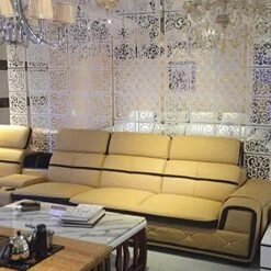 YIZUNNU 12Pcs/Set Room Hanging Screen Divider Panels Home Panel Screen DIY Home Decor 11.4inch White -Best Furniture Store 61i1g6xWsdL