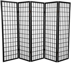 Panel Shoji Screen Room Divider 3-10 Panel (4 Panel, Black, White, Cherry, Natural) -Best Furniture Store 61i3DFZ80AL. AC 1