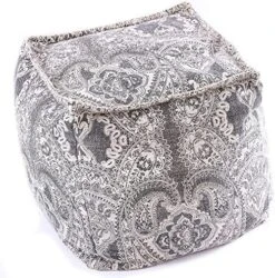 Mandala Life ART Bohemian Pouf Cube Cover- 20 Inches –Luxury, Artisan Room Decor Pouffe - Boho Chic Seating Area Ottoman -Best Furniture Store 61j4T9JCplL. AC
